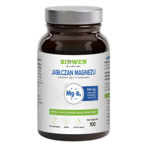 JABŁCZAN MAGNEZU + WITAMINA B6 100 KAPSUŁEK - BIOWEN