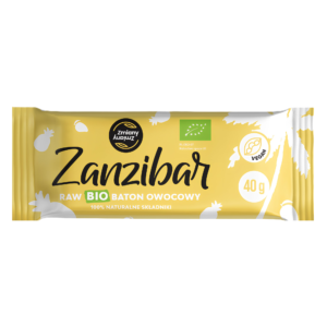 BATON OWOCOWY ZANZIBAR BEZGLUTENOWY BIO 40 g - ZMIANY ZMIANY
