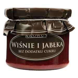 WIŚNIE I JABŁKA BEZ DODATKU CUKRÓW 310 g - KROKUS
