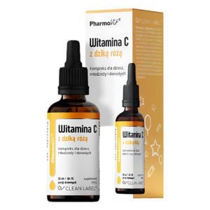 WITAMINA C Z DZIKĄ RÓŻĄ BEZGLUTENOWA W KROPLACH 30 ml - PHARMOVIT